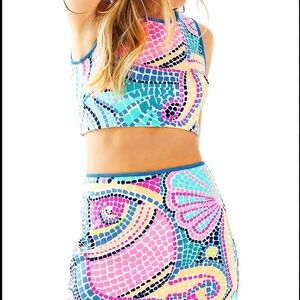 Lilly Pulitzer Kennedy Crop Top and Skirt